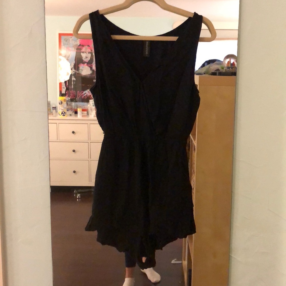 MINKPINK black ruffle derailed romper